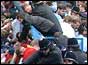 Police try to help trapped Liverpool fans