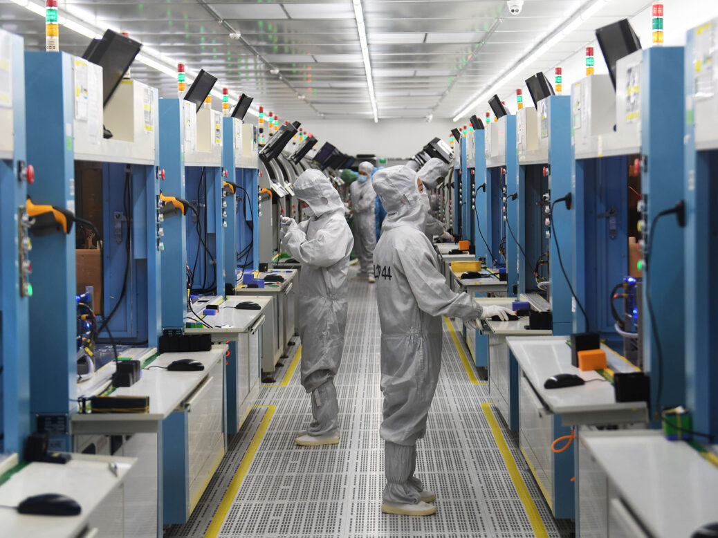 Sản xuất chip ở Gia Thiện, Chiết Giang, Trung Quốc. Nguồn ảnh: Wang Gang/China News Service via Getty Images