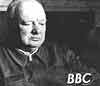 Churchill prepares to make a speech on BBC radio