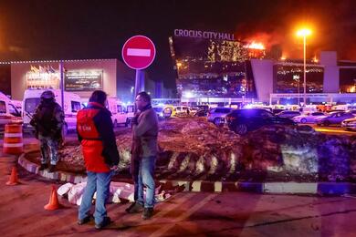 Обстановка вокруг "Крокус Сити Холла" после теракта 22 марта 2024 года. Фото: Reuters