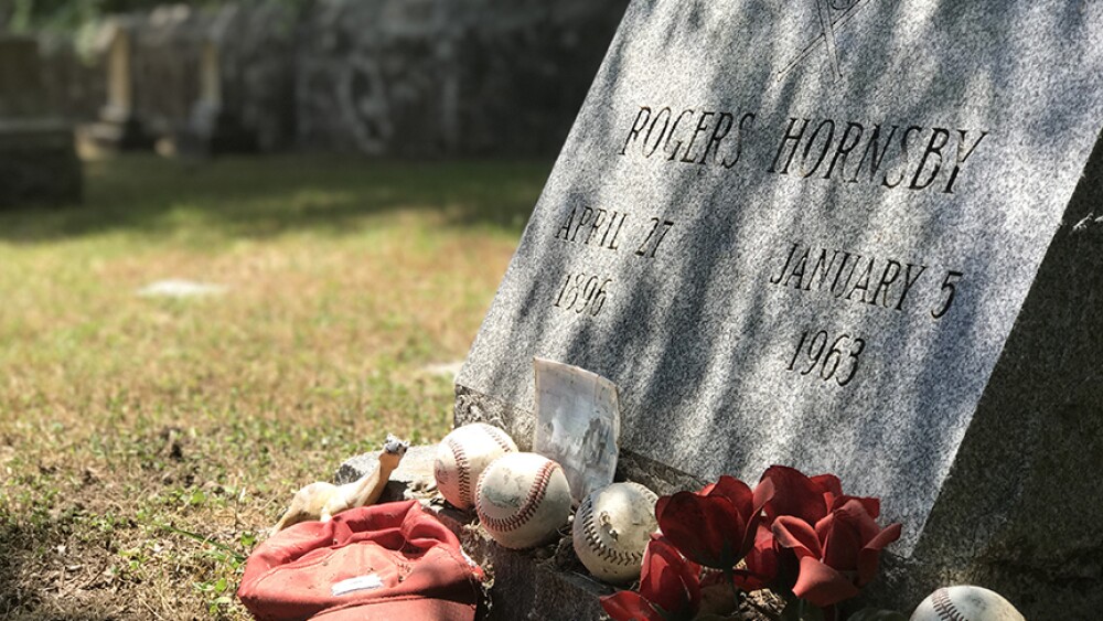 Rogers Hornsby's grave in Austin 