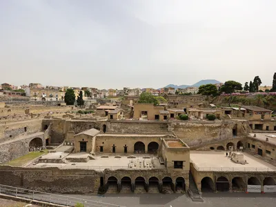 Archaeologists continue to excavate Herculaneum, a seaside resort town devastated by the eruption of Mount Vesuvius in 79 C.E.

