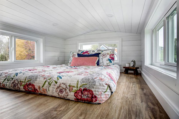 bedroom in a tiny home