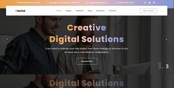 Obelisk - Agency Portfolio & Creative WordPress Theme