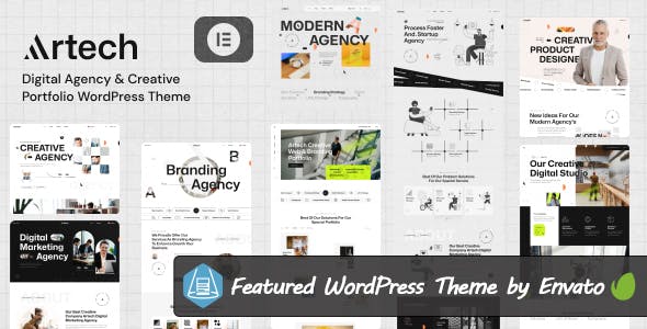 Artech - Digital Agency & Creative Portfolio WordPress Elementor Theme