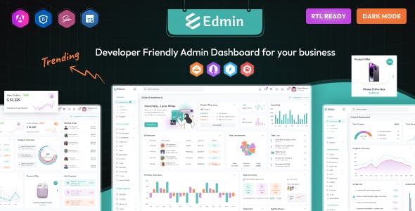 Edmin – Angular 17 Admin Dashboard Template