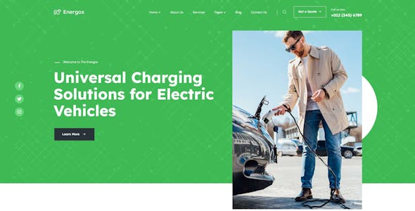 Energox - EV Charging Station Elementor Template Kit