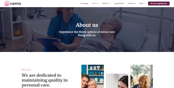 Careva - Senior Care Services Elementor Pro Template Kit