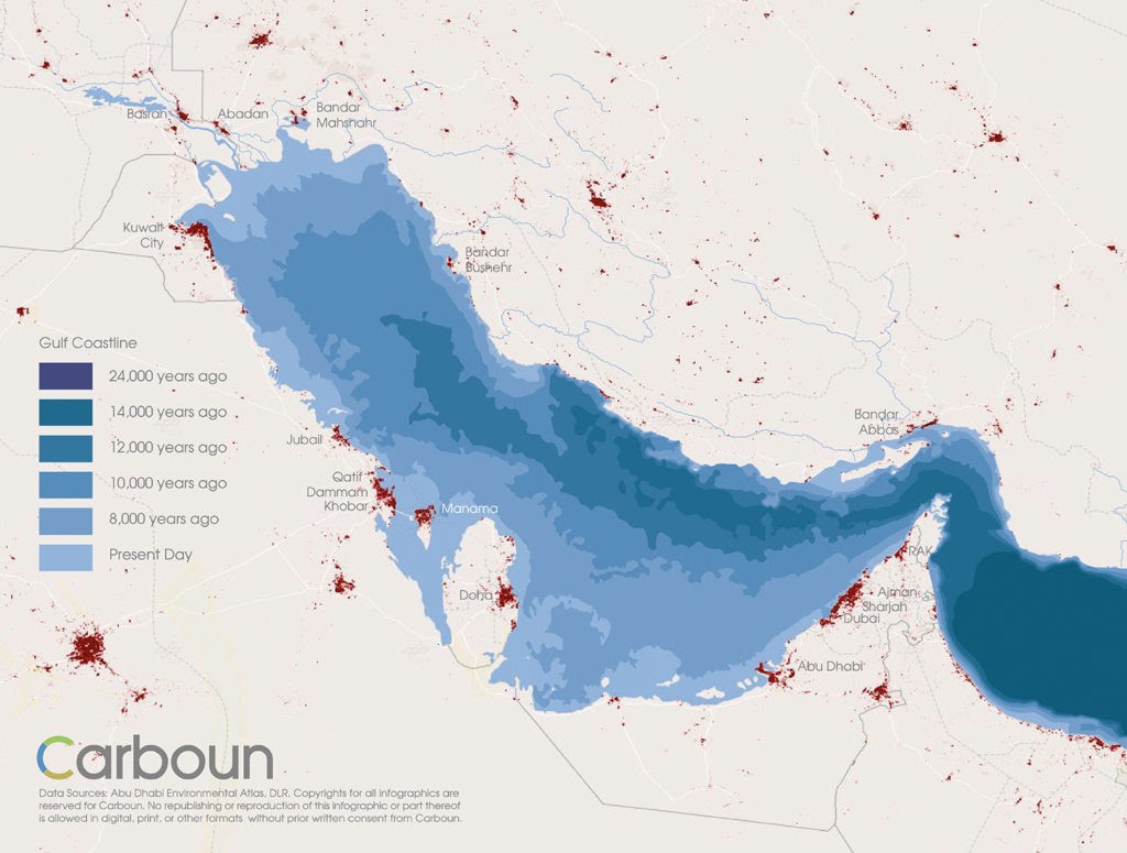 sea level rise historical arabian persian gulf
