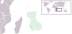 Geografisk plassering av Mauritius