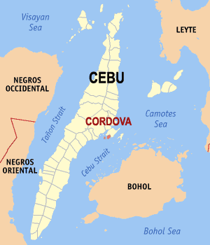 Mapa sa Sugbo nga nagpakita sa nahimutangan sa Cordoba
