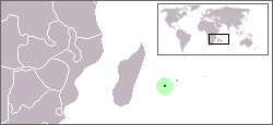 Réunion utanför Afrikas kust.