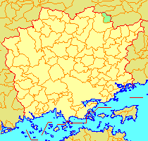 Location of Aba in Okayama Prefecture