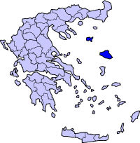 Kart over Lesbos prefektur