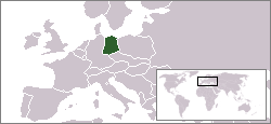 Østtysklands placering