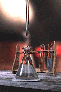An animated image of a chemical procedure.