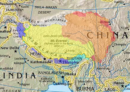 Anspråk på Tibet