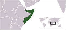 Kart over Forbundsrepublikken Somalia