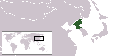 Location of Koreya Xalq Demokratik Respublikasi