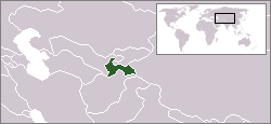 Geografisk plassering av Tadsjikistan