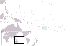 Lokasi Niue di Barat Pasifik