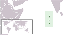 Geografisk plassering av Maldivane
