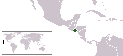 Geografisk plassering av El Salvador