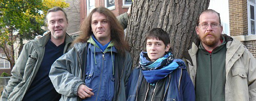 Умка и музыканты группы "Броневик" в Чикаго ноябрь 2009 года