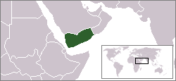 Geografisk plassering av Jemen