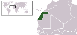 Geografisk plassering av Vest-Sahara