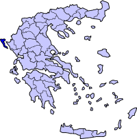 Položaj Krfa u Grčkoj