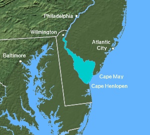 Karte von Delaware Bay