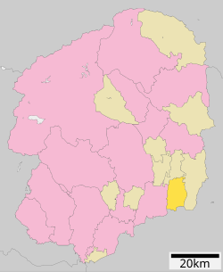 Vị trí Mashiko trên bản đồ tỉnh Tochigi