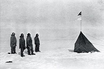 Norwegian flag at the South Pole