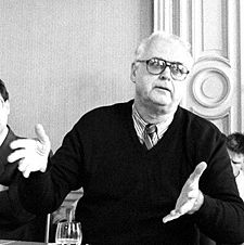 John Hejduk během semináře, Praha, 6. září 1991