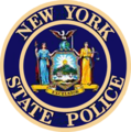 Request: Redraw as SVG using coat of arms available here Taken by: Hazmat2 New file: Seal of the New York State Police.svg