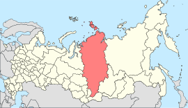 क्रास्नोयार्स्क क्रायचे रशिया देशाच्या नकाशातील स्थान