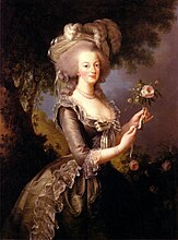 エリザベート＝ルイーズ・ヴィジェ＝ルブラン「バラを持ったマリー・アントワネット（Marie Antoinette à la Rose）」1783年