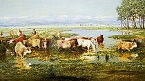 Un marais dans les Landes (1852)