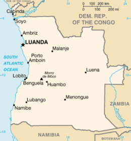 Angola - Mappa