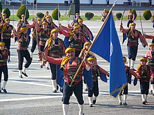 Мъже, маршируващи в традиционни сейменски носии (2008)