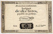 Assignat de 10 livres (Franciaország, 1792)