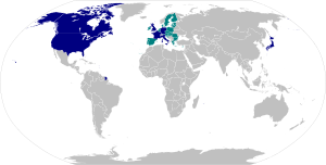 G7:s medlemsländer.
