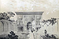 A sketch of a 19th-century house in Tabriz, Eugène Flandin.