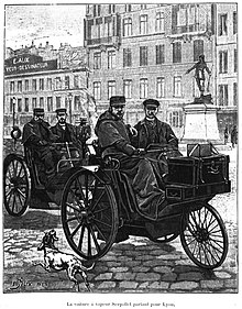 L. Serpollet und E. Archdeacon brechen nach Lyon auf (Januar 1890)