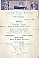 The second class menus of R.M.S.TITANIC