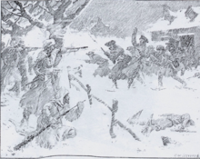 הצרפתים ובני המיקמאק פושטים על גרנד פרה, פברואר 1747