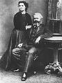Karl Marx with his daughter Jenny, 1869