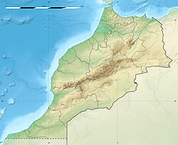 モロッコ地震の位置（モロッコ内）
