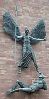 St Michael's Victory over the Devil, by Jacob Epstein at Coventry Cathedral